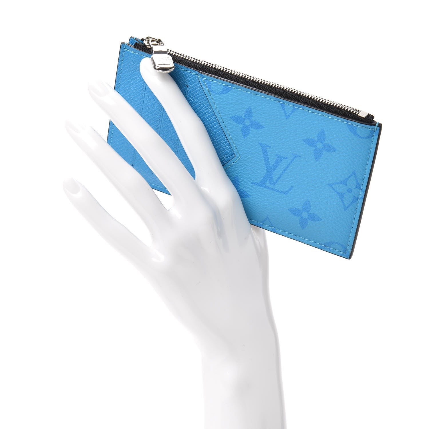 Louis Vuitton Taigarama Coin Card Holder Blue Lagoon 2 of 6