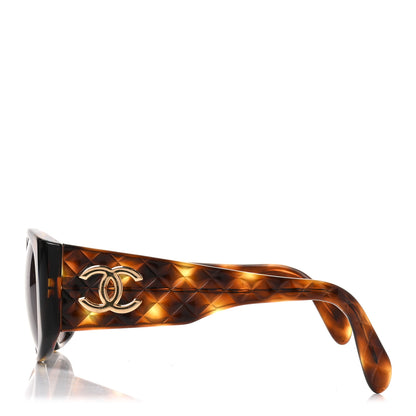 Chanel Acetate Quilted Sunglasses 01450 Tortoise 3 of 7