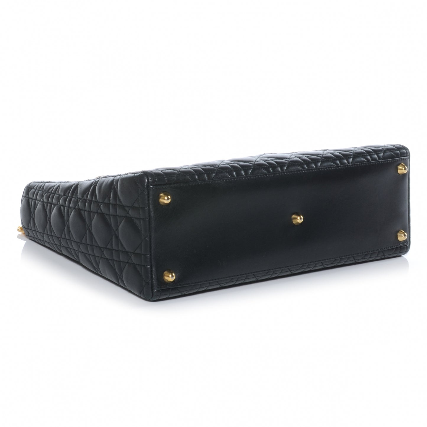 Lambskin Cannage Large Lady Dior Black