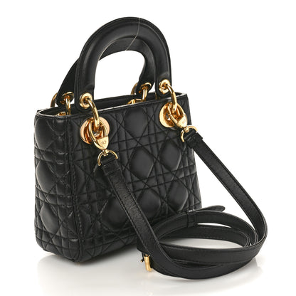 Christian Dior Lambskin Cannage Mini Lady Dior Black 2 of 8