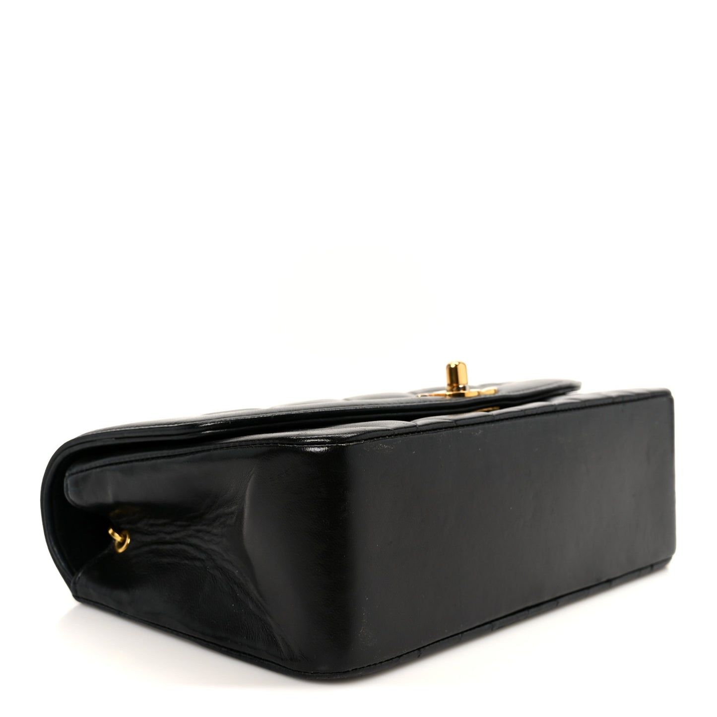 Lambskin Quilted Small Single Flap Black