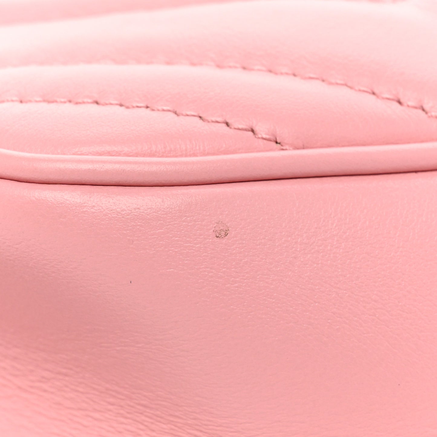 Calfskin Matelasse Small GG Marmont Chain Shoulder Bag Wild Rose