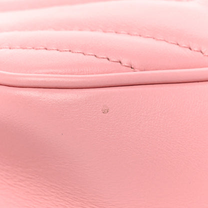 Gucci Calfskin Matelasse Small GG Marmont Chain Shoulder Bag Wild Rose 17 of 17
