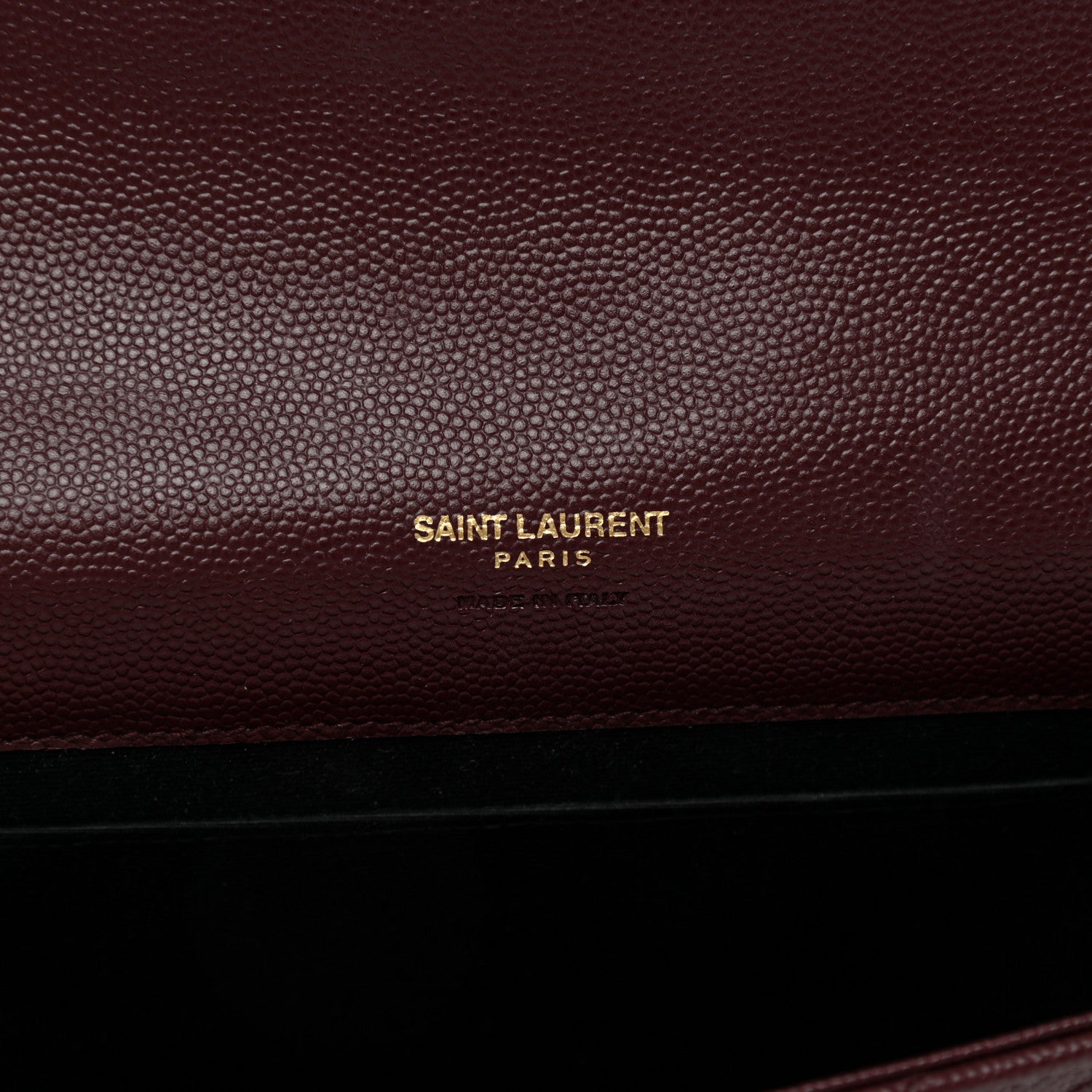 Saint Laurent Grain De Poudre Matelasse Chevron Monogram Envelope Clutch Rouge Legion 6 of 8