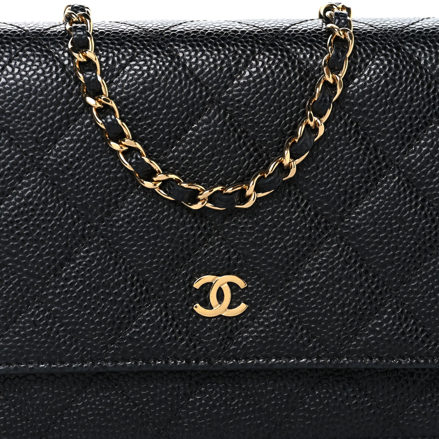 Chanel Caviar Quilted Wallet On Chain WOC Black 9 of 12