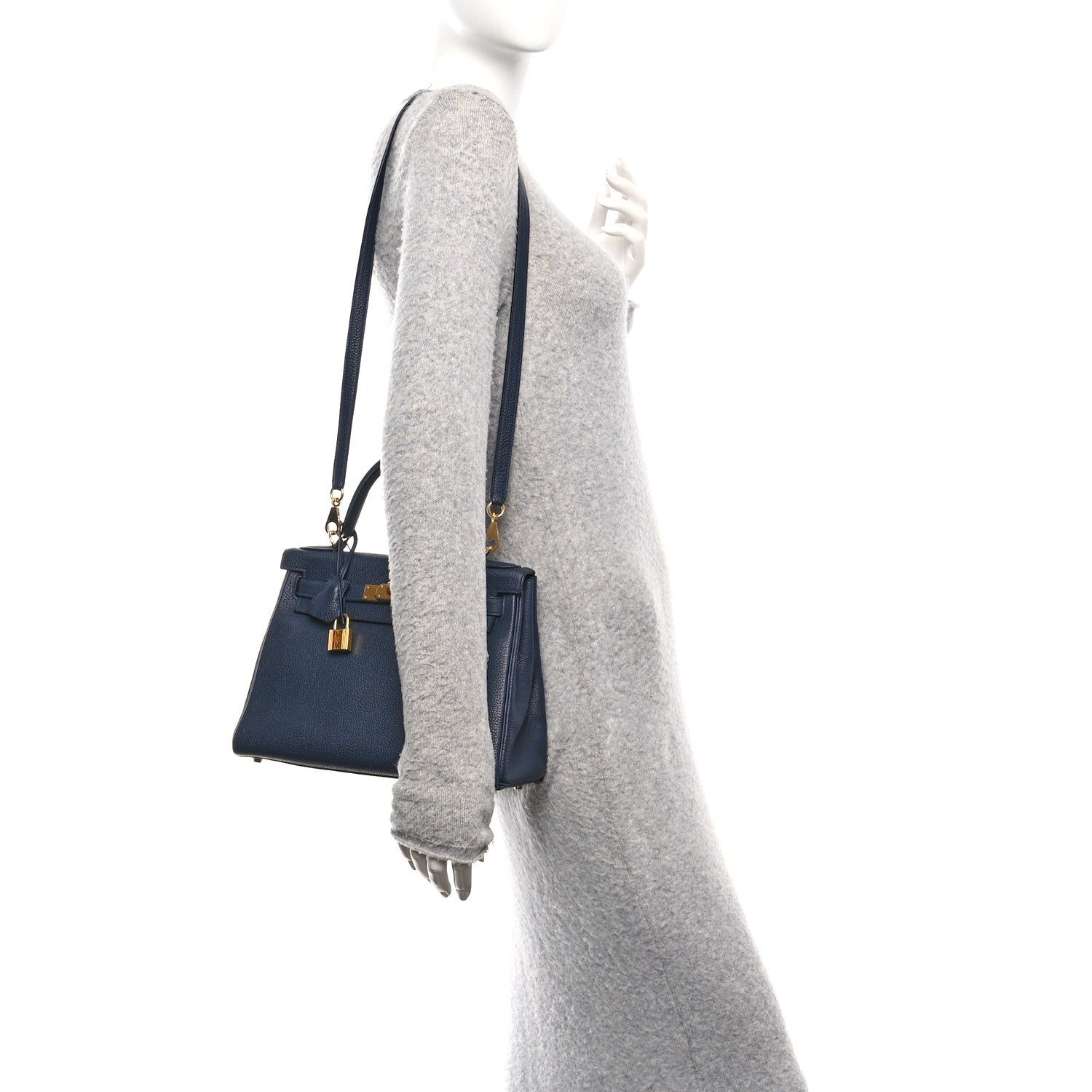 Hermes Togo Kelly Retourne 28 Bleu Nuit 2 of 10