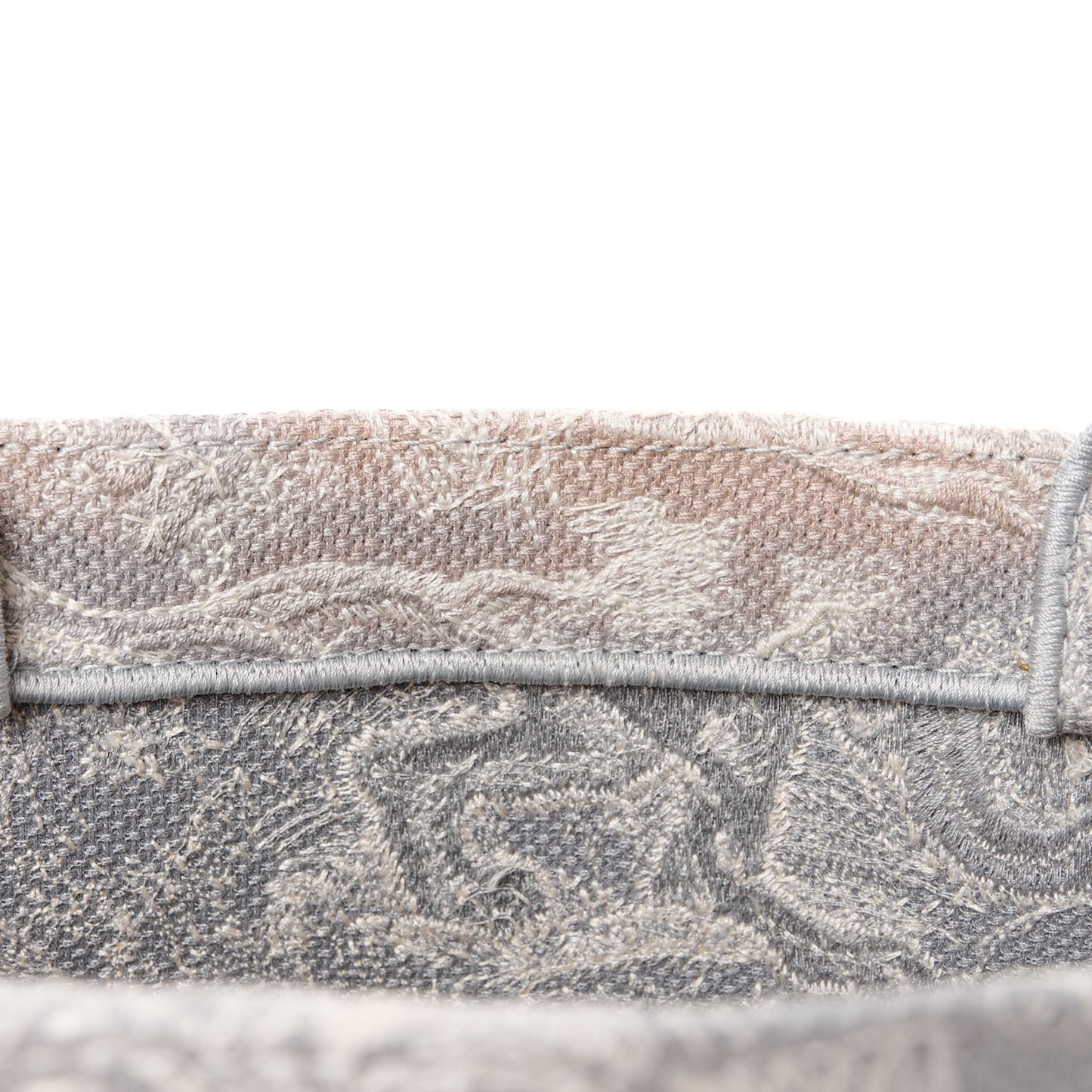 Canvas Embroidered Medium Dioriviera Toile De Jouy Reverse Book Tote Gray