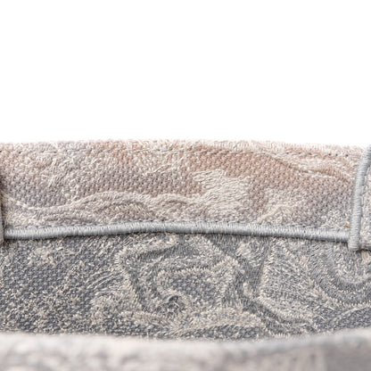 Christian Dior Canvas Embroidered Medium Dioriviera Toile De Jouy Reverse Book Tote Gray 12 of 13