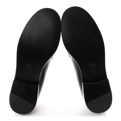 Chanel Lambskin CC Mocassin Loafers 38.5 Black 6 of 9