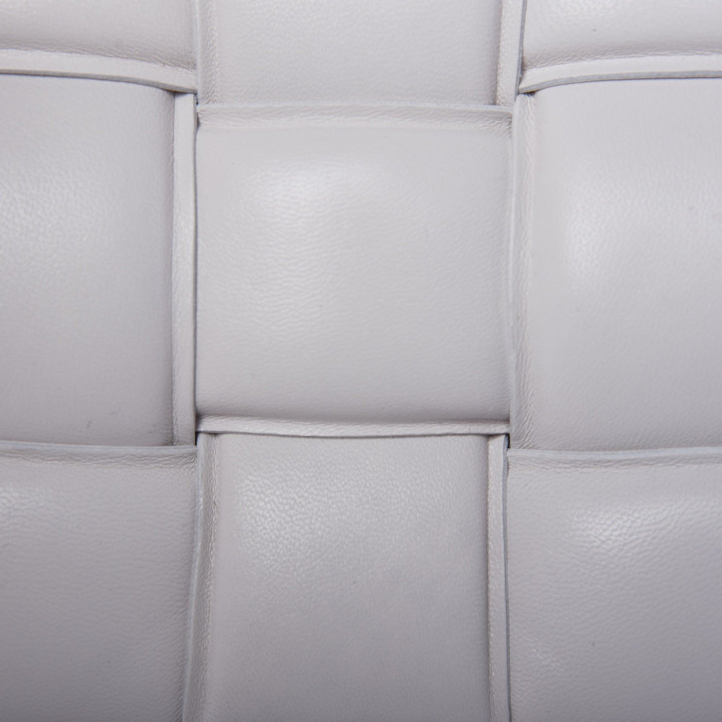 Lambskin Maxi Intreccio Padded Chain Cassette Crossbody Bag White