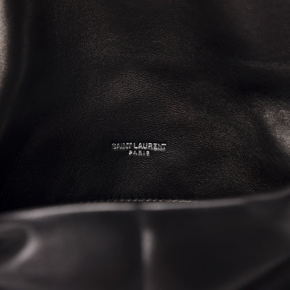 Saint Laurent Lambskin Quilted Small Loulou Puffer Monogram Chain Satchel Black 6 of 11