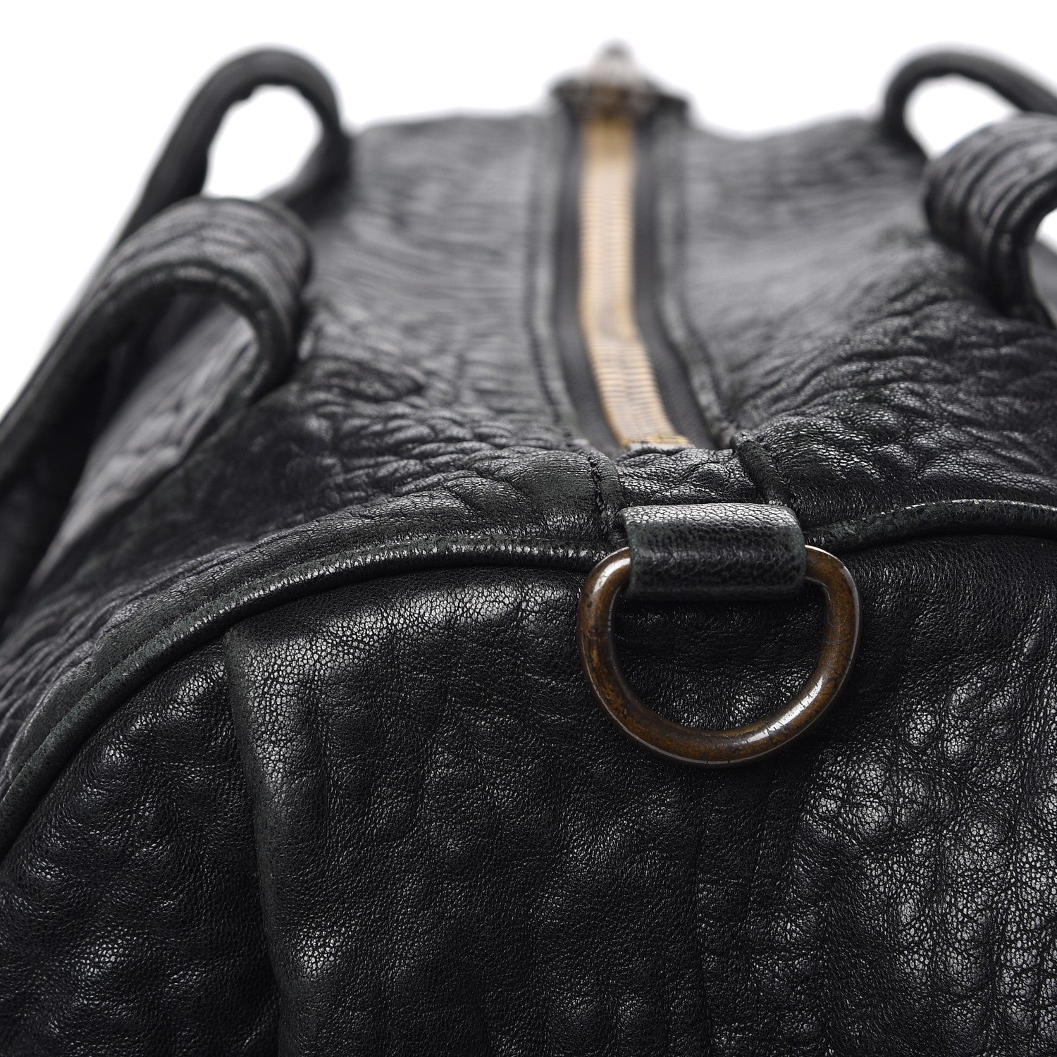 Alexander Wang Pebbled Lambskin Rocco Black Antique Brass Hardware 8 of 12