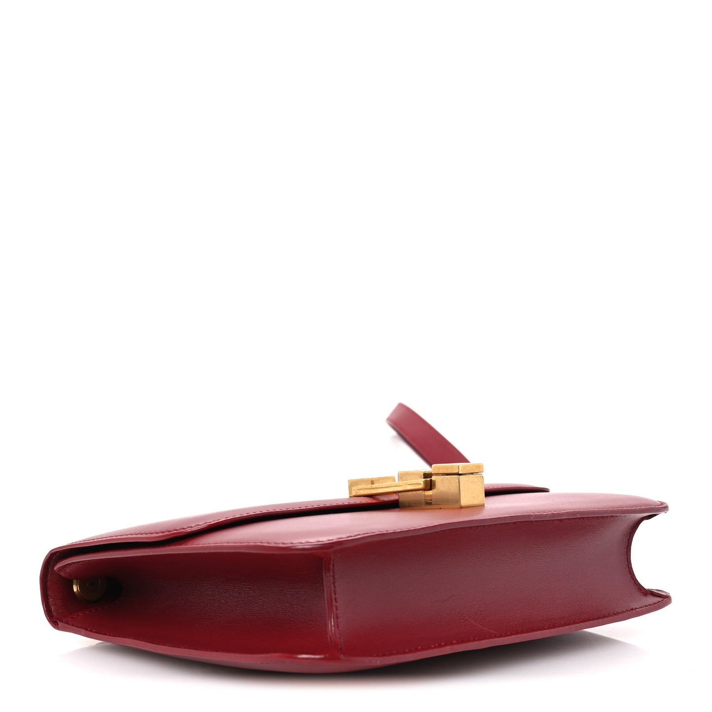 Box Calfskin Le Carre Satchel Opyum Red