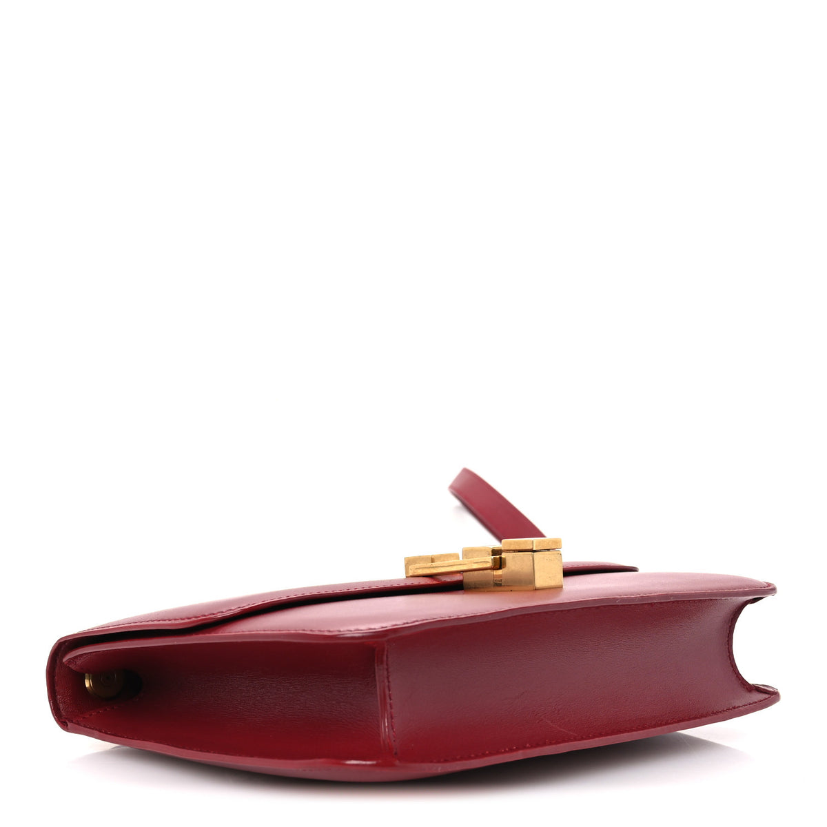 Saint Laurent Box Calfskin Le Carre Satchel Opyum Red 3 of 9