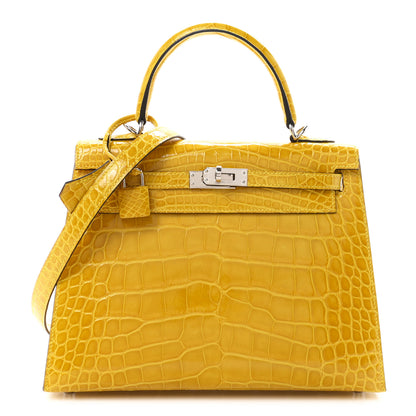 Hermes Shiny Alligator Kelly Sellier 25 Mimosa 1 of 11