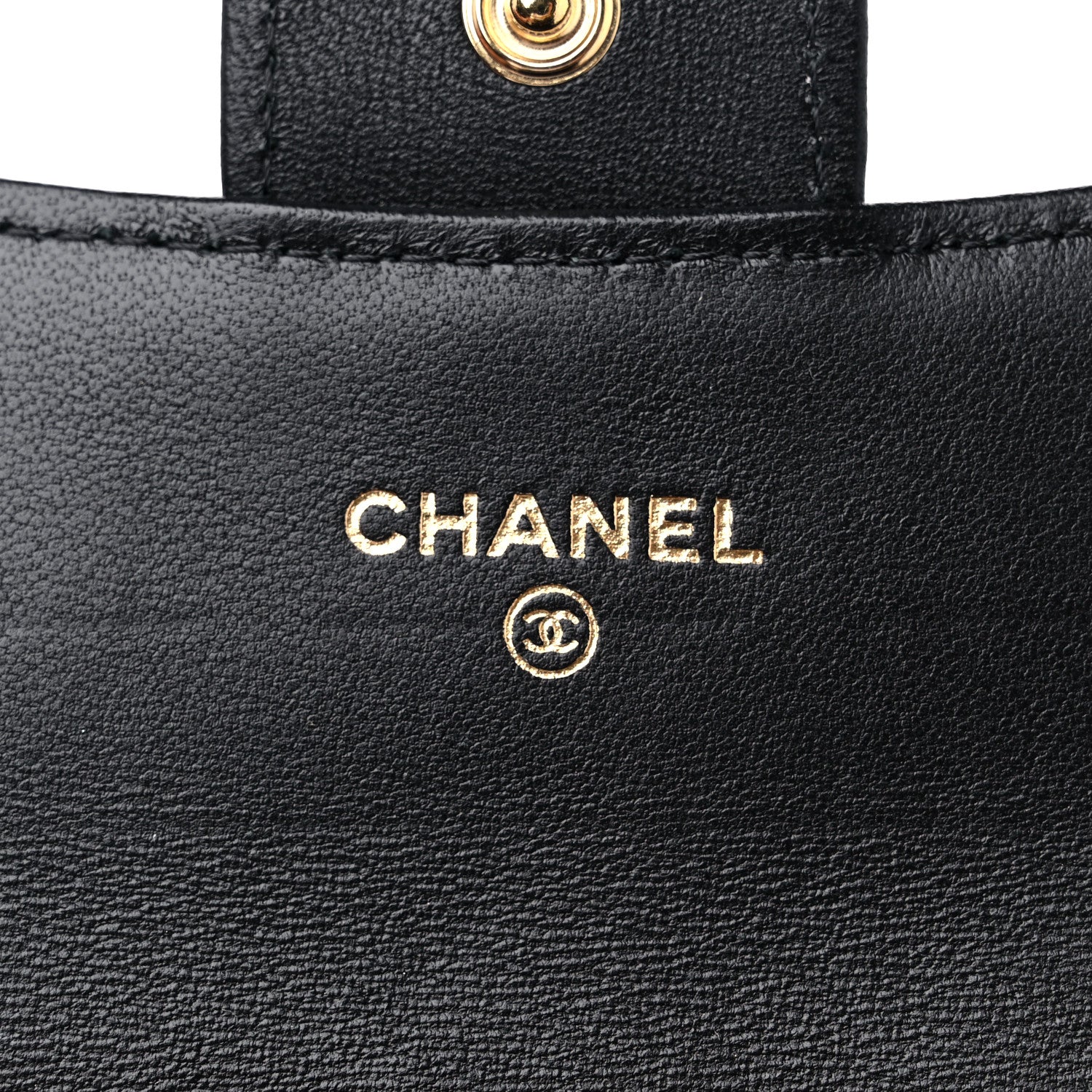 Chanel Lambskin Quilted Flap Card Holder Wallet Black 6 of 8