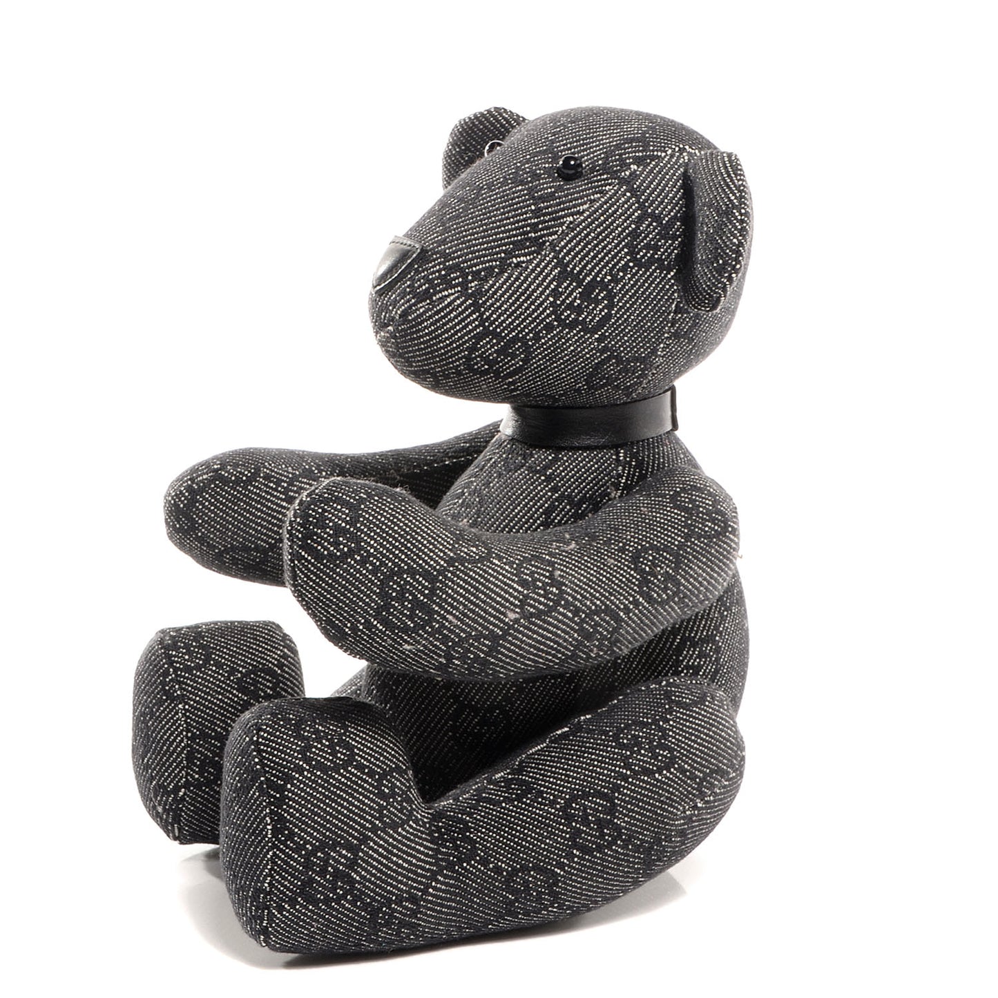 Monogram Stuffed Teddy Bear Black