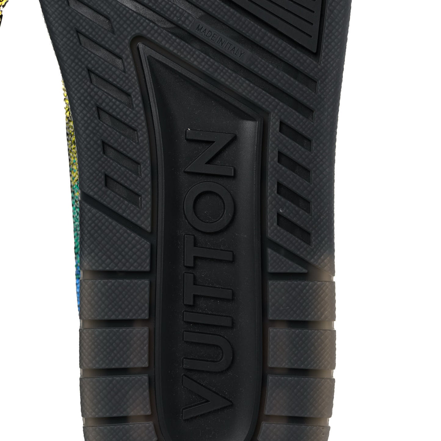 Crystal Mens LV Trainer Sneakers 13 Black