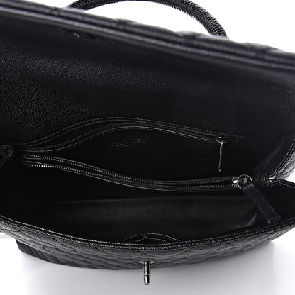 Chanel Caviar Lizard Quilted Large Coco Handle Flap Black 6 of 17