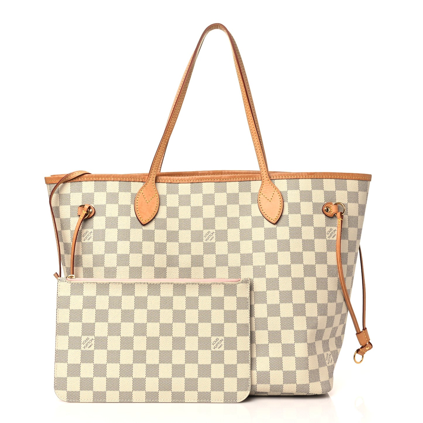Damier Azur Neo Neverfull MM Rose Ballerine