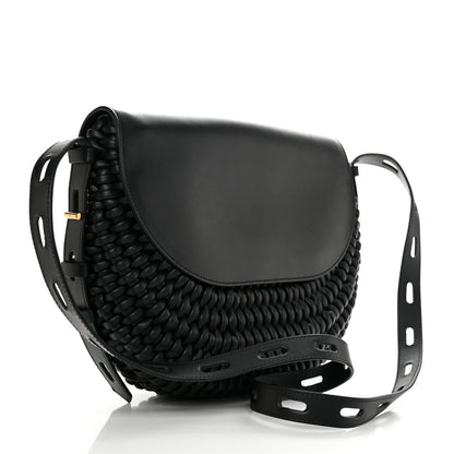 Tom Ford Calfskin Woven T-Twist Crossbody Black 3 of 9