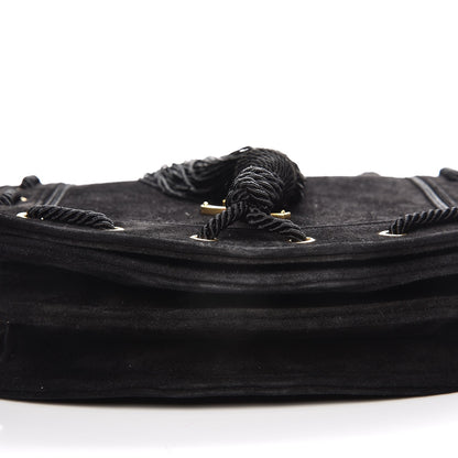 Saint Laurent Suede Medium Monogram Fetish Satchel Black 8 of 9
