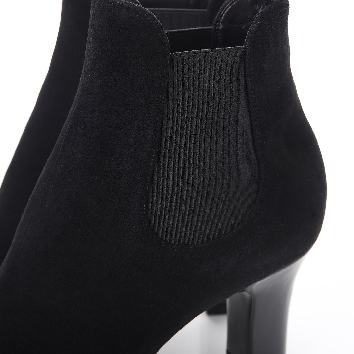 Suede Monogram Uniformes Cap Toe Chelsea 75mm Ankle Boots 38 Black