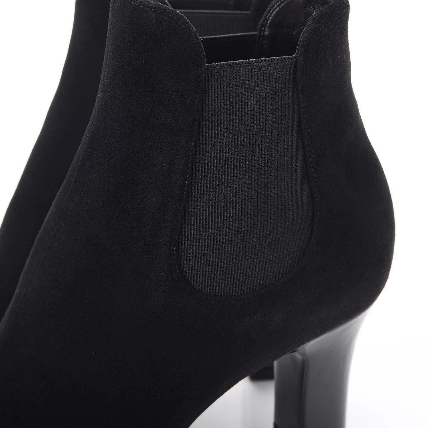 Louis Vuitton Suede Monogram Uniformes Cap Toe Chelsea 75mm Ankle Boots 38 Black 9 of 12
