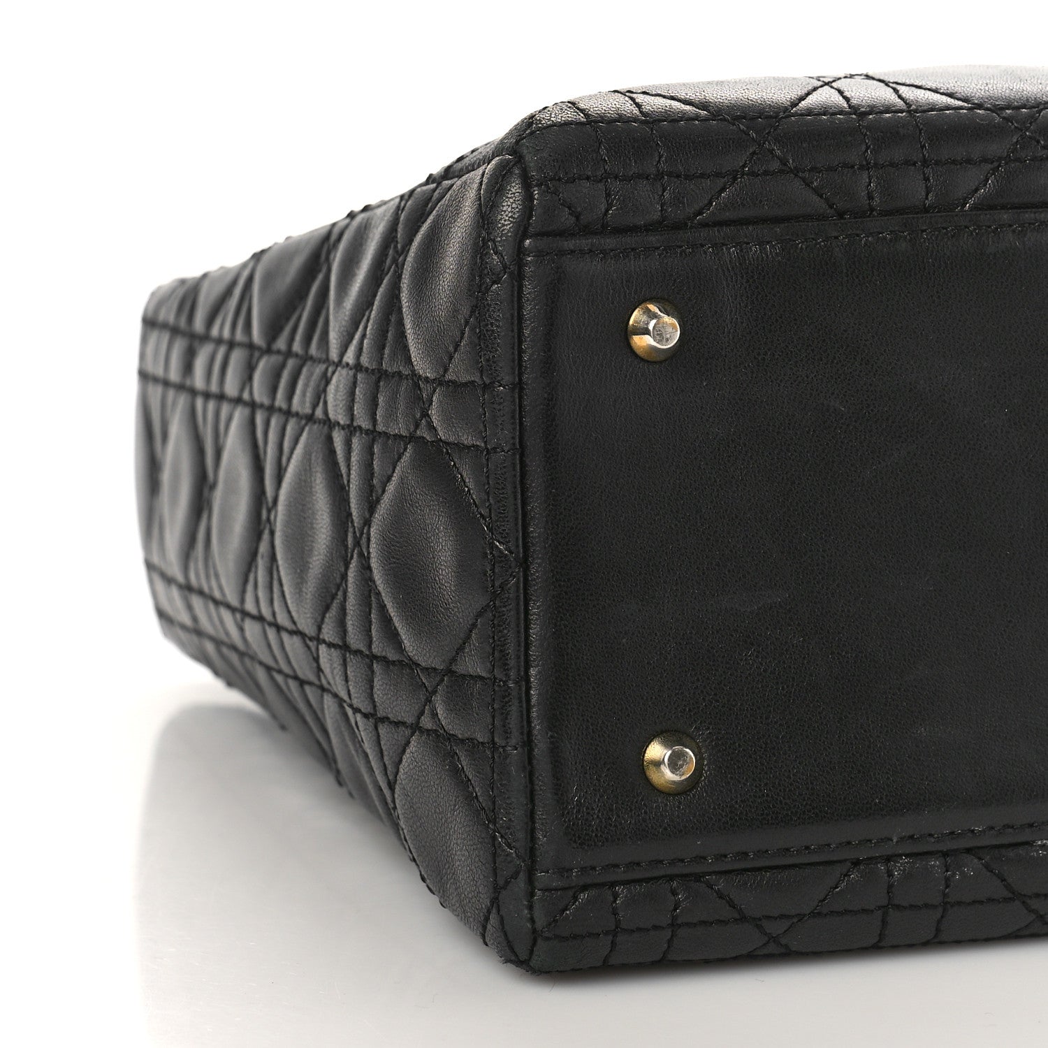 Christian Dior Lambskin Cannage Medium Lady Dior Black 8 of 11