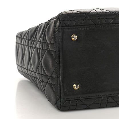 Christian Dior Lambskin Cannage Medium Lady Dior Black 8 of 11