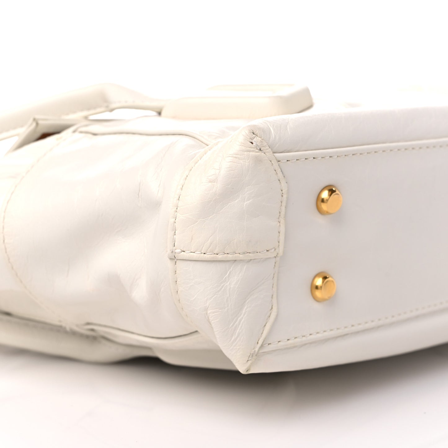Paper Calfskin Maxi Intrecciato Small Arco Slouch Plaster