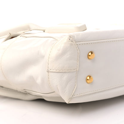 Bottega Veneta Paper Calfskin Maxi Intrecciato Small Arco Slouch Plaster 7 of 13