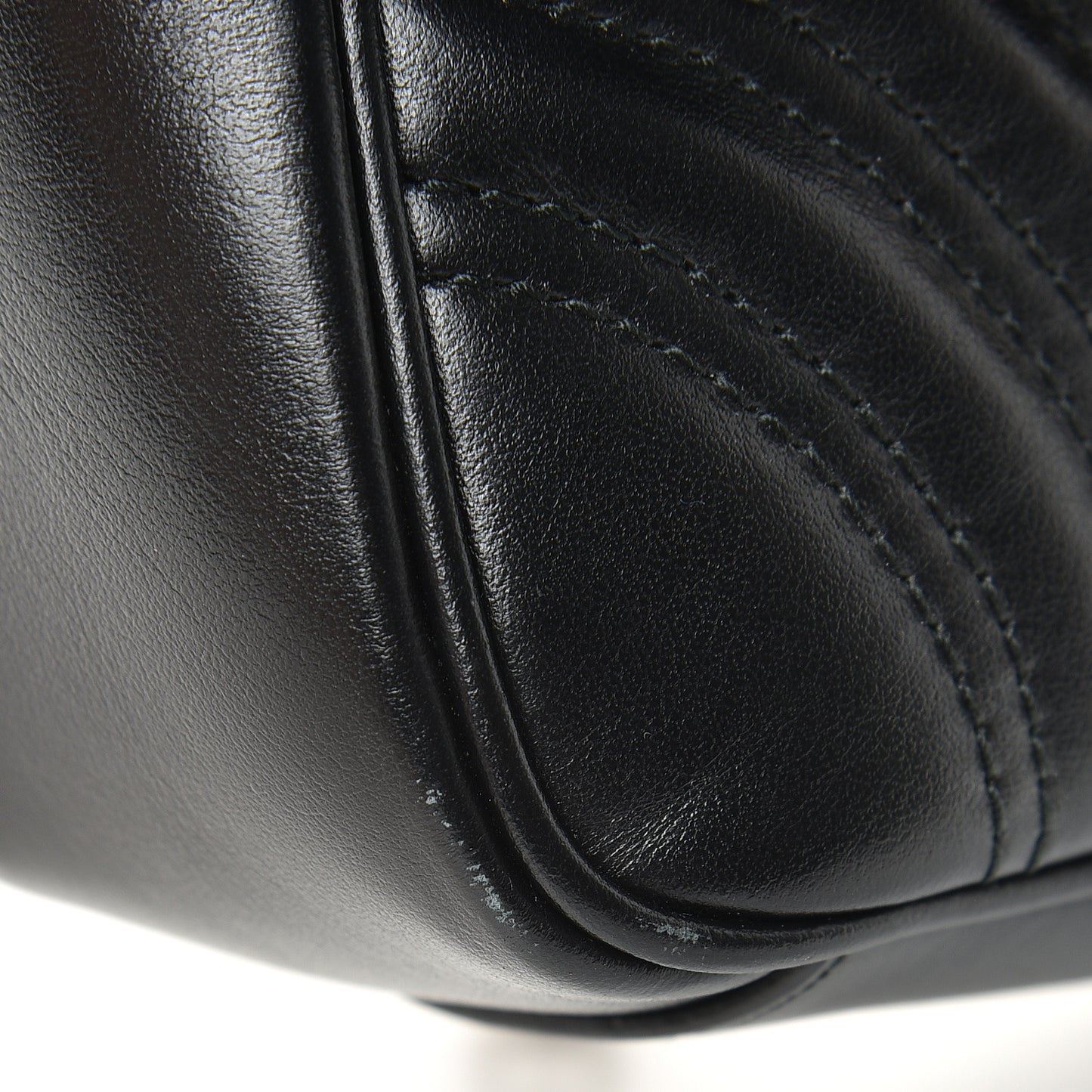 Calfskin Matelasse Mini GG Marmont Shoulder Bag Black
