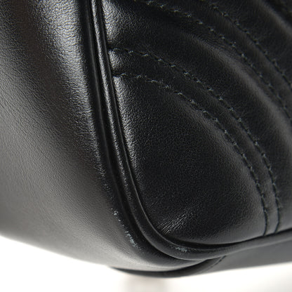 Gucci Calfskin Matelasse Mini GG Marmont Shoulder Bag Black 13 of 14