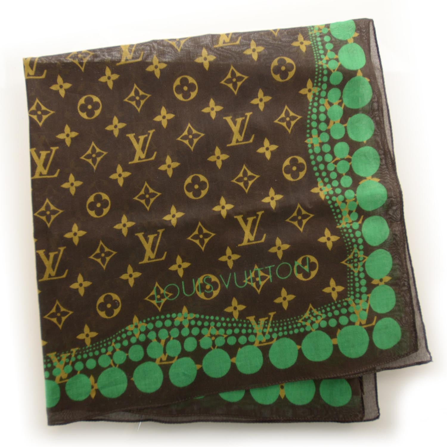 Louis Vuitton Monogram Kusama Town Scarf Green 3 of 4