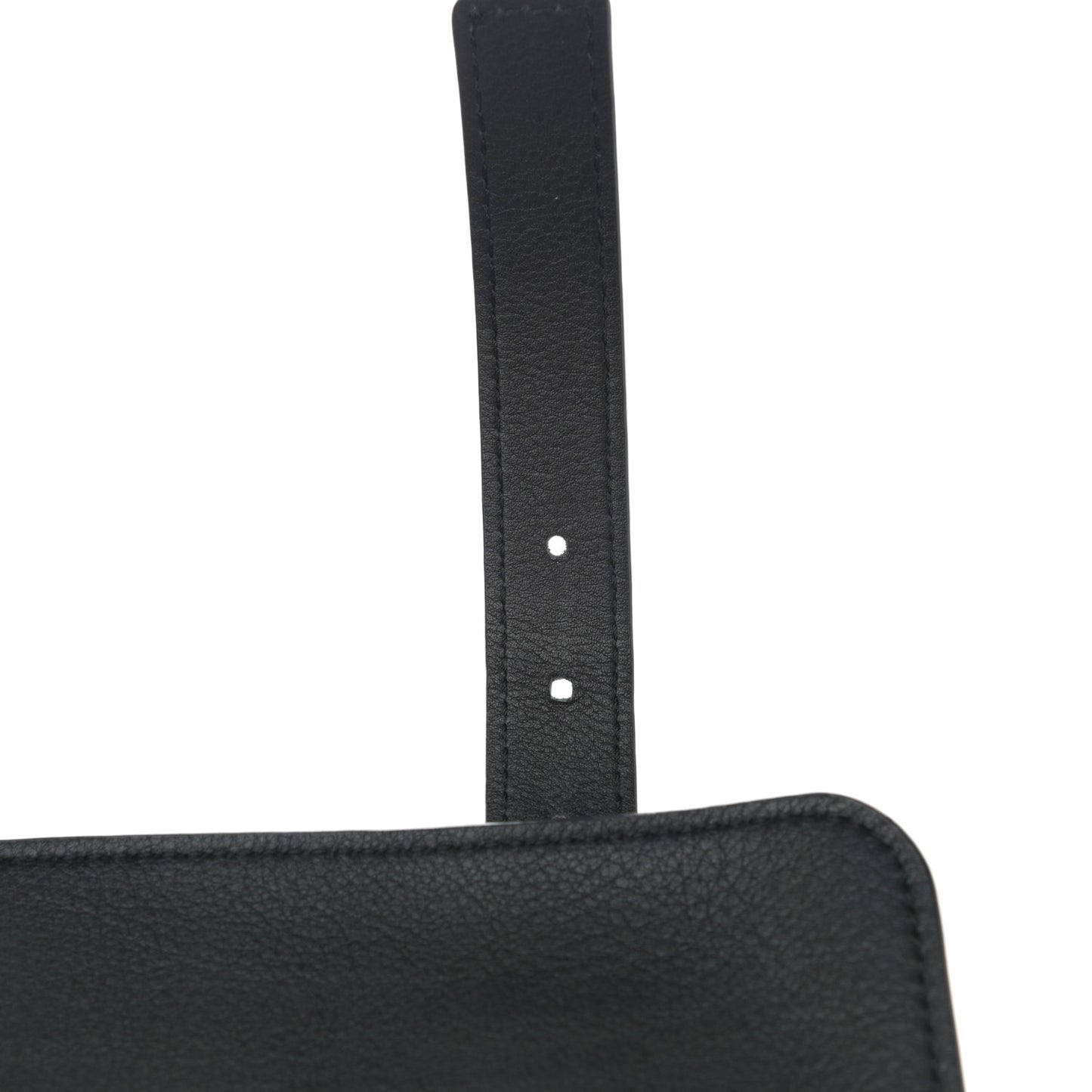 Soft Grained Calfskin XS Military Messenger Bag Black