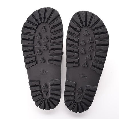 Gucci Rubber Web Mens Lug Sole Slide Sandals 11 Black Green Red 5 of 8