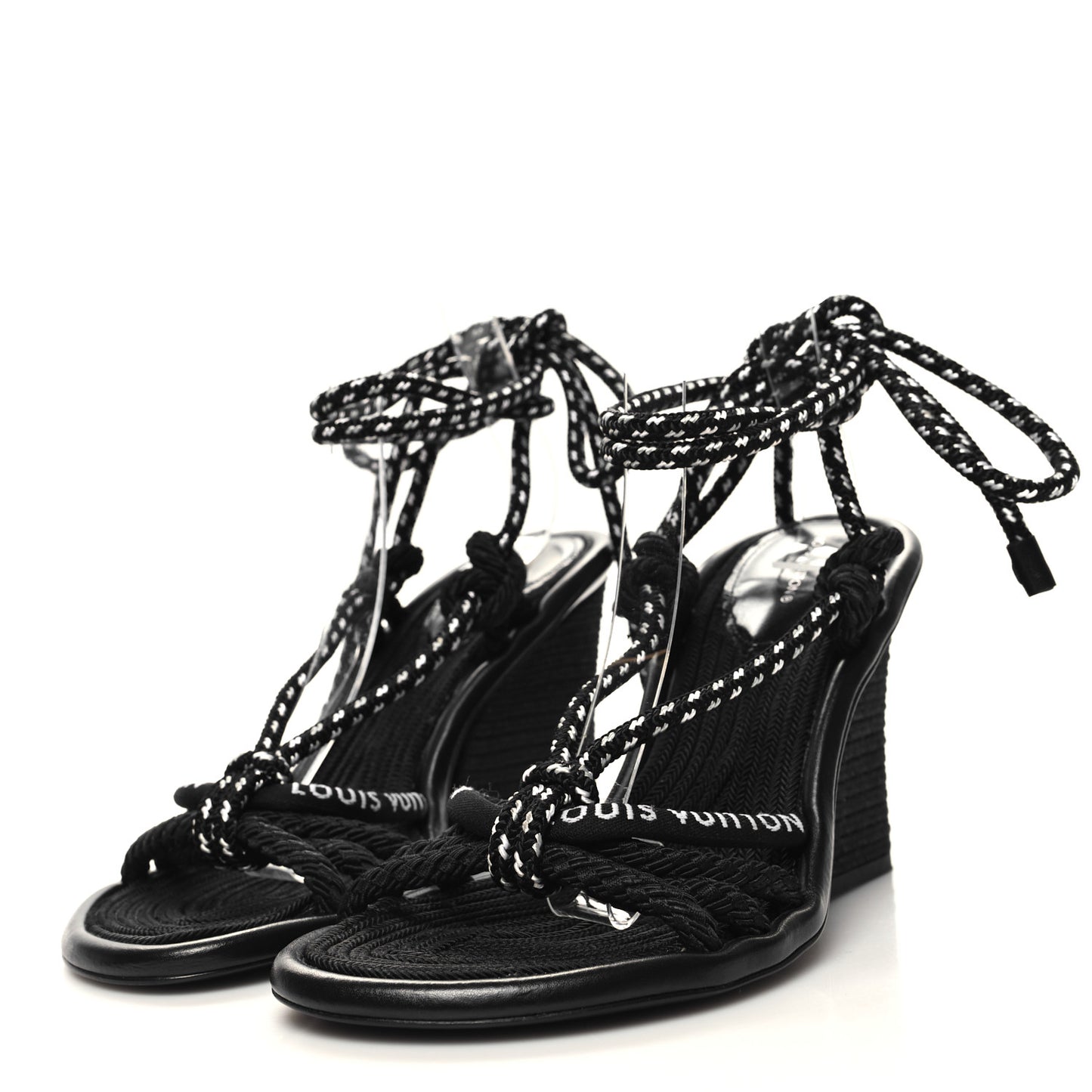 Fabric Maia Rope Wedge Sandal 40 Black