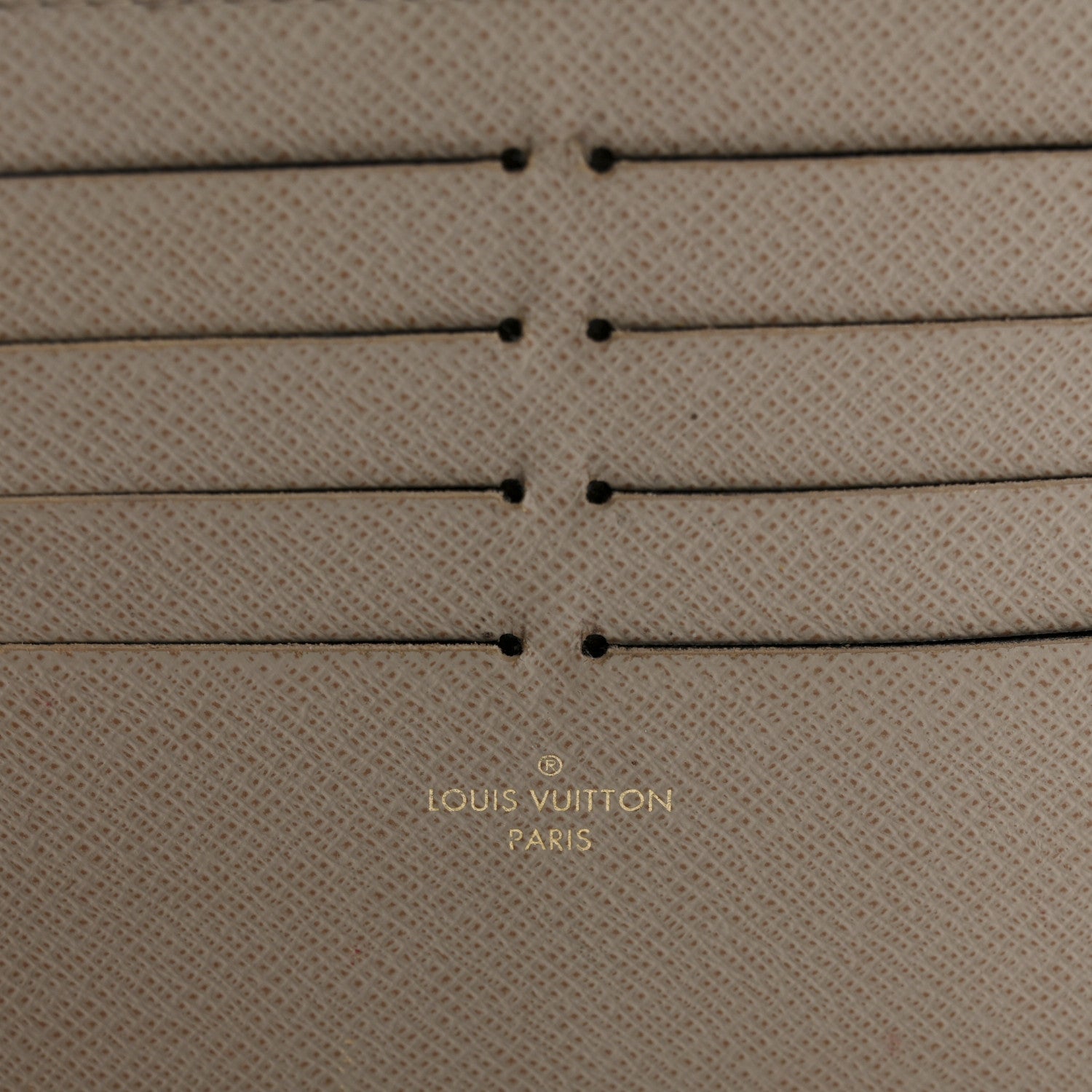 Louis Vuitton Calfskin Felicie Chain Wallet Card Holder Insert Tourterelle 6 of 11