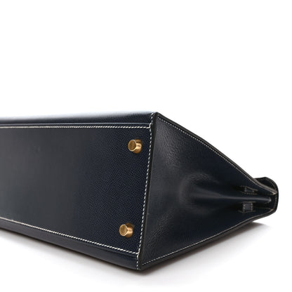 Hermes Courchevel Kelly Sellier 32 Bleu Marine 10 of 10