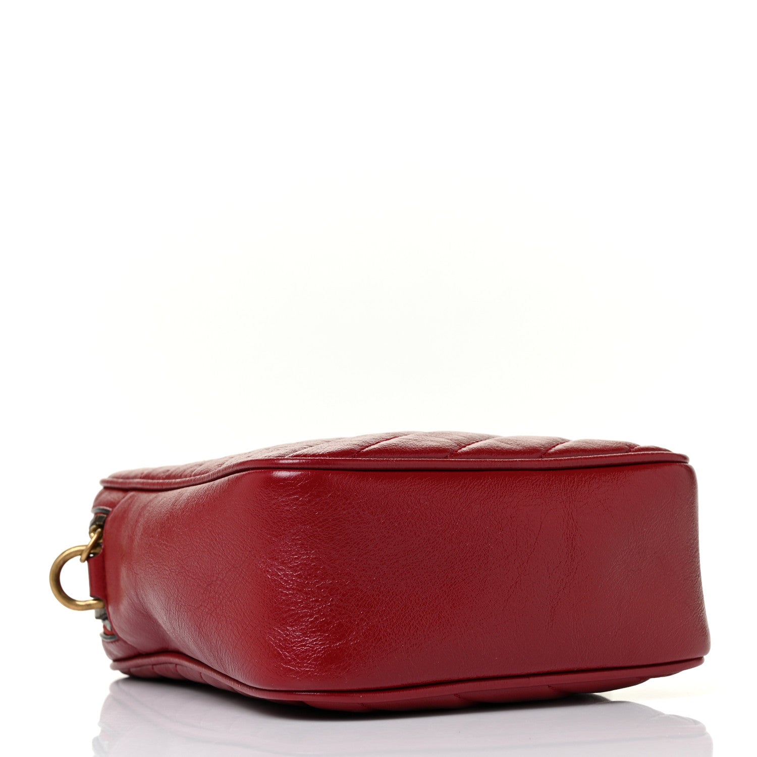 Gucci Azalea Calfskin Matelasse Diagonal Tall GG Marmont Crossbody Bag Romantic Cerise 4 of 8