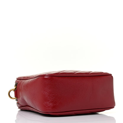 Gucci Azalea Calfskin Matelasse Diagonal Tall GG Marmont Crossbody Bag Romantic Cerise 4 of 8