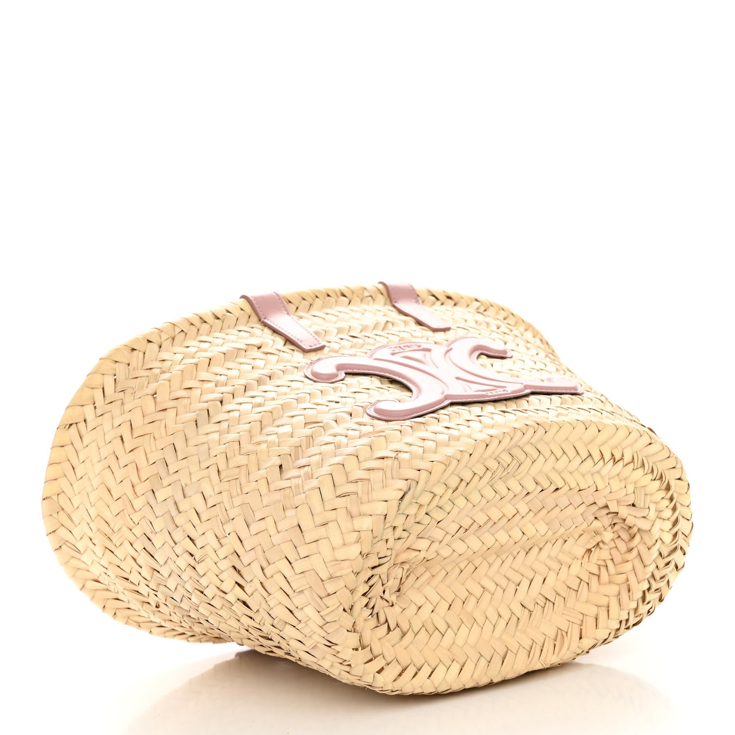 Celine Raffia Calfskin Triomphe Teen Panier Vintage Pink 4 of 10