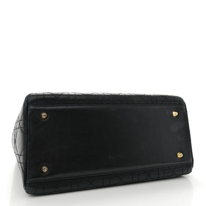 Christian Dior Lambskin Cannage Medium Lady Dior Black 4 of 15