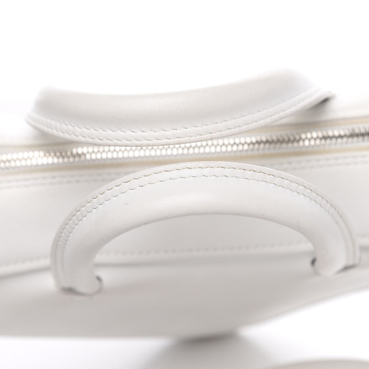 Calfskin S Triangle Duffle White