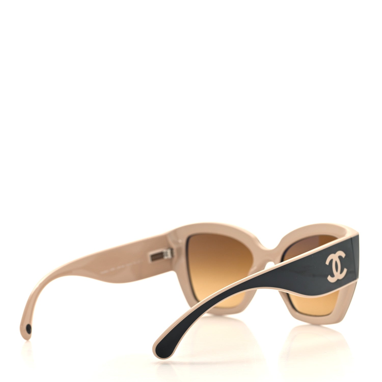 Chanel Acetate CC Butterfly Sunglasses 6058 Black Beige 4 of 7
