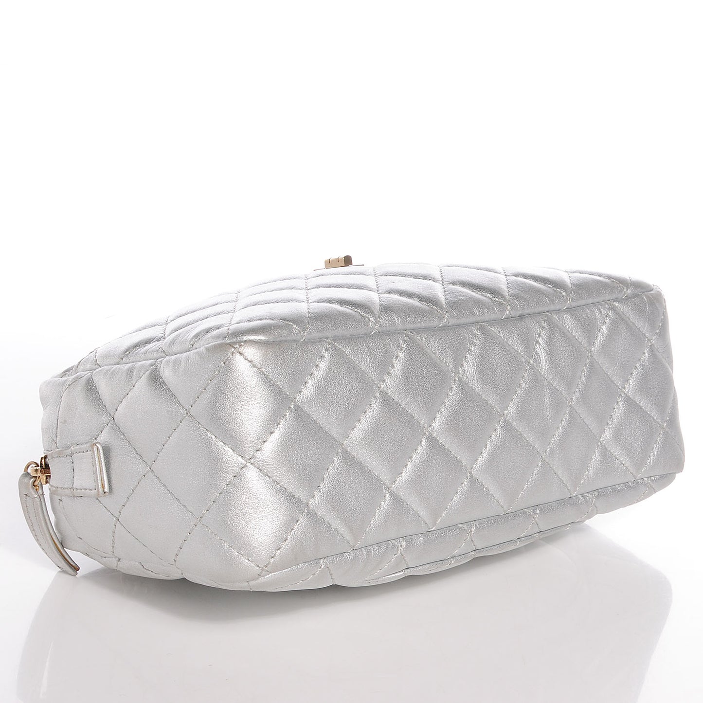 Calfskin Small Reissue Camera Case Metallic Silver