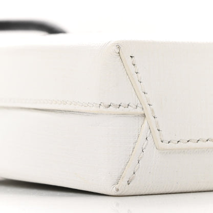 Balenciaga Squared Calfskin Logo Shopping Phone Holder Bag White 10 of 11