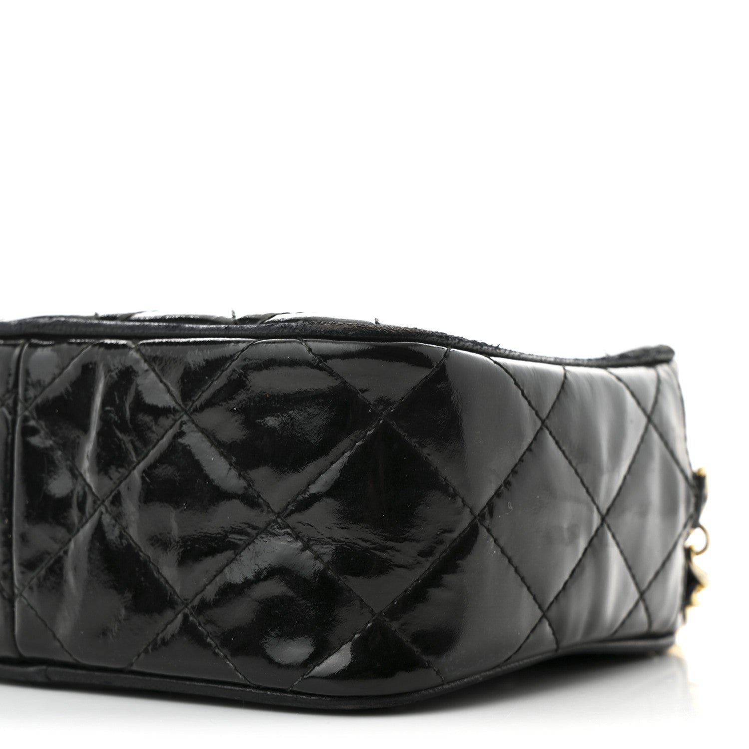 Chanel Patent Quilted Tassel Camera Case Black 11 of 11