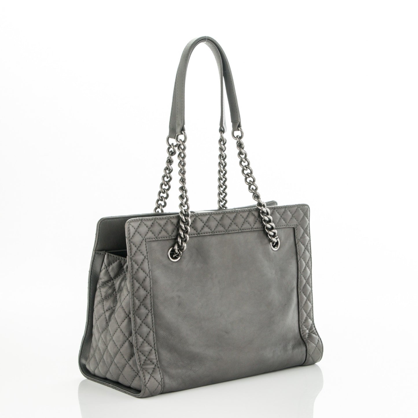Calfskin Boy Reverso Shopping Tote Grey